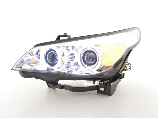 Flash-Scheinwerfer Xenon Angel CCFL BMW 5 E60 / E61 03-04 Chrom für das rechte Lenkrad