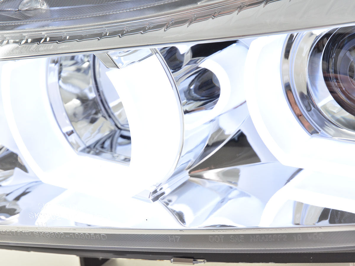 Faros Delanteros Xenón Luz Diurna Led Drl Look Bmw Serie 3 E90 / E91 05-08 Cromado Lights >