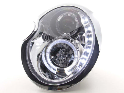 Faros delanteros LED DRL look Mini Cooper R50 01-06 cromado