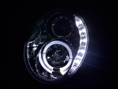 Faros delanteros LED DRL look Mini Cooper R50 01-06 cromado