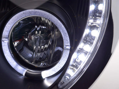 Faros delanteros LED DRL look Mini Cooper R50 01-06 negro