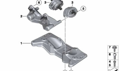 Soporte de transmisión OEM 22326788568 para BMW F07, F07N, F10, F10N, F11, F11N, F18, F18N, F06, F06N, F12, F12N, F13, F13N, F01, F01N, F02, F02N. Original BMW.