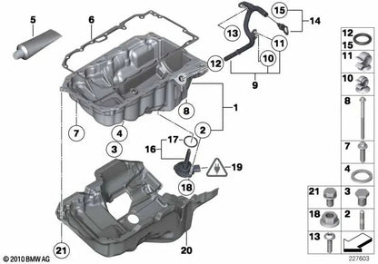 Cubierta acústica OEM 11148514461 para BMW Serie 1 F20, F21; Serie 3 F30, F31, F34; Serie 4 F32, F36; X3 F25... y más. Original BMW.