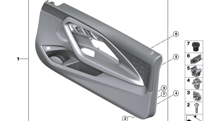 Dado inseribile per BMW 1 F40 Series, F52, F70, Serie 2 F44, F45, F46, G42, X1 F48, F49, U11, X2 F39, X3 F25, G45, X4 F26, X5 F15, F85, X6 F16, F86 e Mini F54, F56, F57, F60, R56 (OEM 51252753575). BMW originale
