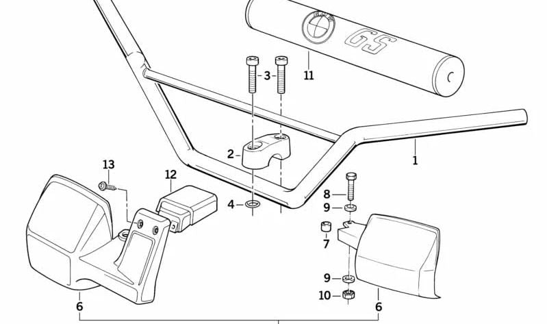 Protección de manos negra izquierda para BMW (OEM 71609062048). Original BMW