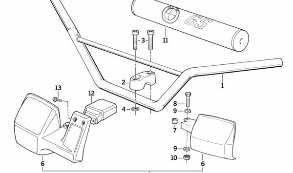 Protección de manos negra izquierda para BMW (OEM 71609062048). Original BMW
