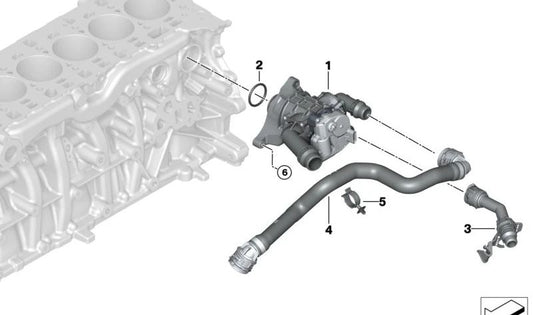 Módulo de gerenciamento térmico OEM 11539468426 para BMW G20, G21, G22, G23, G26, G60, G70, G45, G05, G18, G06, G07, G09. BMW original.