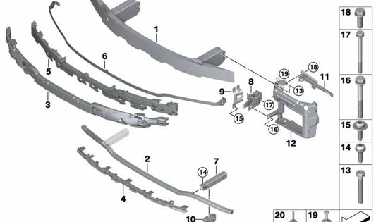 Front shock absorber for BMW G20, G21 (OEM 51118072767). Original BMW