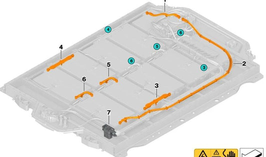 Conector de módulo eléctrico OEM 61279470398 para BMW I20. Pieza original BMW para sistemas eléctricos de alta tensión. Ideal para mantenimiento o sustitución en baterías de vehículos eléctricos BMW.