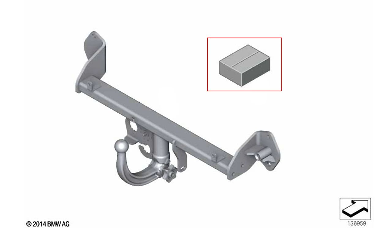 Kit électrique pour l'emploi de l'emploi 71602289554 pour BMW F20, F20N, F21, F21N, F22, F22N, F23, F23N. Seulement valable avec la prise en charge du coffre, le standard et la doublure droite. BMW d'origine.