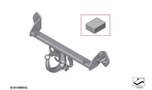Kit elétrico para empregar OEM 71602289554 para BMW F20, F20N, F21, F21N, F22, F22N, F23, F23N. Somente válido com suporte ao tronco, quadro de distribuição e revestimento direito. BMW original.