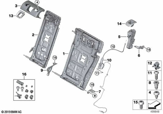 Control Panel for BMW G21, G21N 3 Series, G26 4 Series, G01, G01N, G08 X3, G02, G02N X4 (OEM 52207479136). Genuine BMW