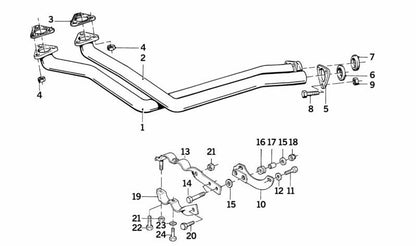 Aro cónico de escape OEM 18111245489 para BMW E21, E30, E12, E28, E34, E24, E23. Original BMW.
