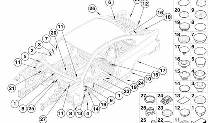 Soporte de elevador para BMW Serie 3 E92, E92N (OEM 51717164761). Original BMW.