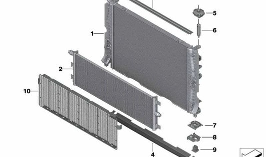 Rejilla protectora antigravilla OEM 17118486444 para MINI F56, F57 (todos los modelos). Pieza original MINI.
