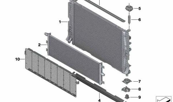 Rejilla protectora antigravilla OEM 17118486444 para MINI F56, F57 (todos los modelos). Pieza original MINI.