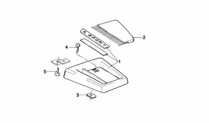 Cubierta del Selector de Marchas para BMW Serie 3 E30 (OEM 51161904786). Original BMW