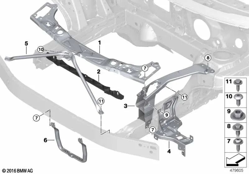 U-Barra für BMW 1 F52-Serie (OEM 51647409975). Original BMW
