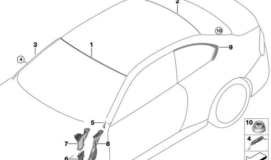 UPPER COVER OF THE WAREHOUSE OEM 51318494696 FOR BMW G42, G87. Original BMW.