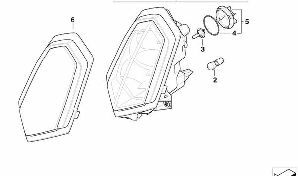 Faro delantero OEM 63127705514 para motos BMW R1200ST (K28). Original BMW Motorrad.