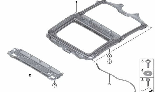 OEM 54107409145 panoramic roof frame for BMW G12. Original BMW.