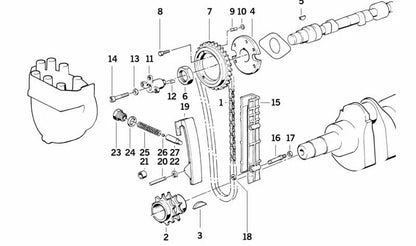 Tuerca hexagonal para BMW E12, E28, E34, E24, E23, E32 (OEM 11311250096). Original BMW.