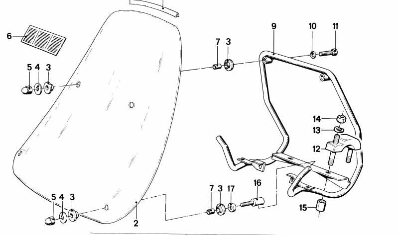 OPPORT FORNIM SUPPORTO OEM 32711233838 per BMW R50, R60, R75. BMW originale.