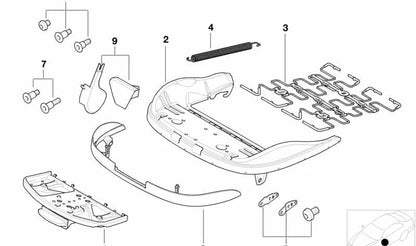 Embellecedor asiento delantero OEM 52108235778 para BMW E46, E53. Original BMW.