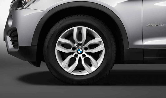 Llantas de aleación diseño Y-Spoke 305 OEM 36116787576 para BMW F25 y F26. Tamaño 17", color plata reflex. Original BMW.