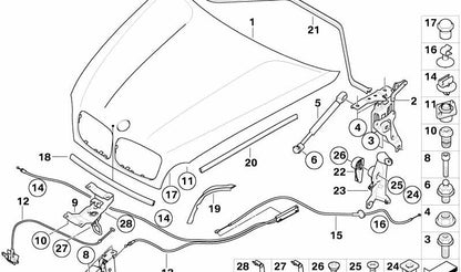 Gasket for BMW X5 E70, X6 E71, E72 (OEM 51237161345). Genuine BMW.