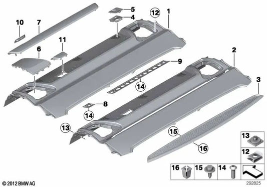 Left bracket for BMW F01, F02, F02N (OEM 51469144474). Original BMW.