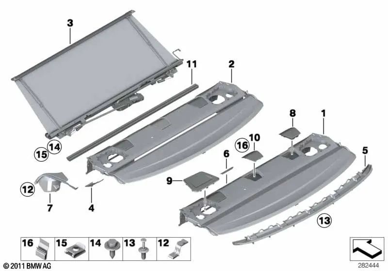 Embellecedor para BMW F30, F35, F80 (OEM 51467314786). Original BMW