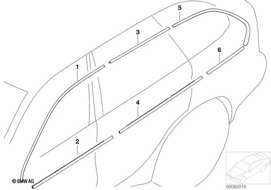 Left outer cover for BMW E53 X5 (OEM 51348257733). Original BMW.