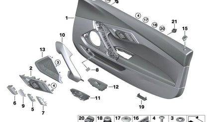 COUVERTURE DE COMMUTER POUR BMW E81, E82, E87, E88, F20, F21, F22, F23, E90, E91, E92, E93, F30, F31, F34, F35, F32, F33, F36, F82, F83, E60, E61, I01, E84, F25, F26, E89, G29 et Mini R60, R61 (OEM 51437110827). BMW d'origine