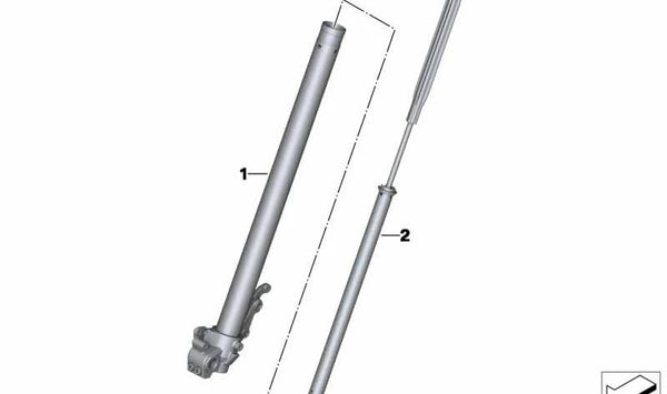 Unidad amortiguadora OEM 31428535413 para BMW Motorrad F 800 GS (FK72) modelos 0B02A21 (2012–2016) y 0B07A21 (2016–2017). Original BMW Motorrad.