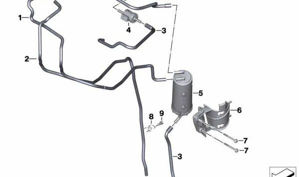 Clip metálico soporte OEM 16138393295 para BMW Motorrad F 750 GS, F 800 GS, F 850 GS, F 900 GS, F 850 GS Adv, F 900 GS Adv, F 900 R. Original BMW Motorrad.