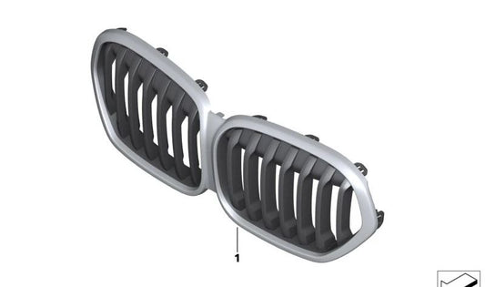Grille décorative frontale pour BMW F48N (OEM 51138493450). BMW d'origine.