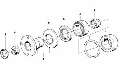 Protector de polvo del diferencial trasero OEM 33121214073 para BMW E36, Z3. Original BMW.