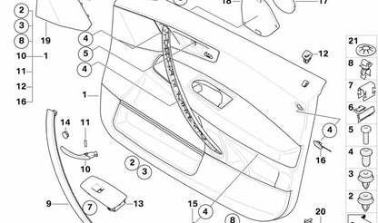 Front driver side switch trim OEM 51413411746 for BMW X3 (E83). Original BMW