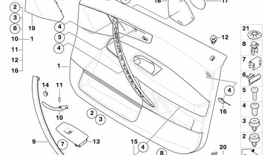 Embellecedor Airbag OEM 51413403805 para BMW X3 E83. Original BMW.