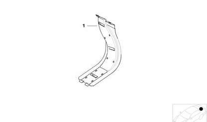 Cubierta de cables OEM 61138207948 para BMW E36 y Z3. Original BMW.