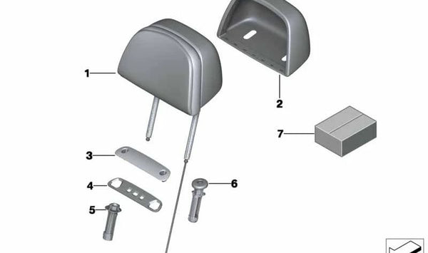 Cubierta de cuero OEM 52107243819 para BMW F07, F10, F11, F01, F02, F04. Original BMW.