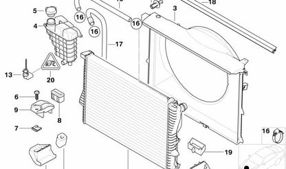 Tubo de ventilación OEM 17102693701 para BMW E39, E52. Original BMW