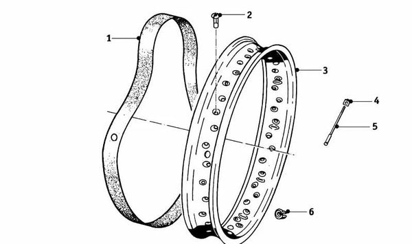 Nipel OEM 07119930065 para BMW Motorrad RT25, RT26, RT27, RT50, RT51 {R250T, R25/2, R25/3, R260, R270, R500, R50 S, R50/2, R51/2, R51/3}. Original BMW.