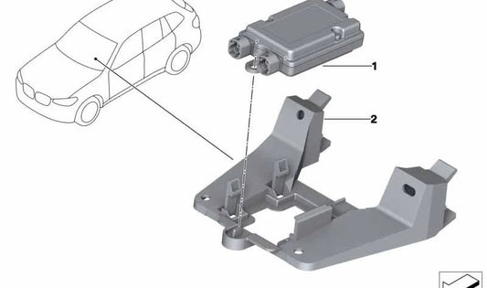 Soporte Hub USB OEM 84109398981 para BMW G01, G08, F97, G02, F98. Original BMW.