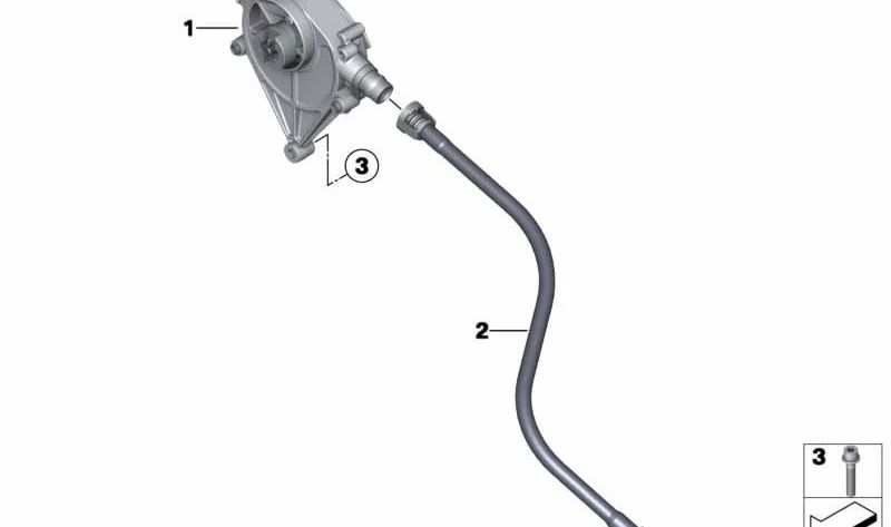 Tubo de vacío OEM 11667603609 para BMW F07, F10, F18, E84. Original BMW.