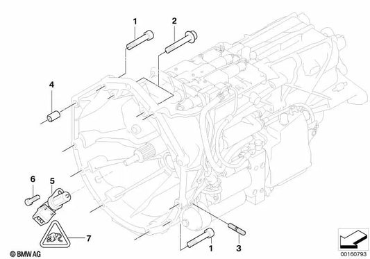 Gewindeschraube für die BMW -Serie 5 E60, E61N -Serie 6 E63, E64 (OEM 2301283064). Original BMW