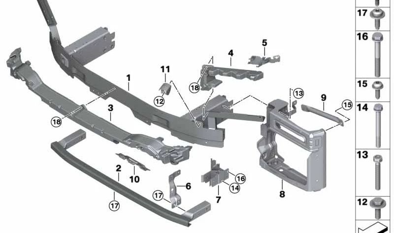 Frontschockdämpfer OEM 51118070183 für BMW G06. Original BMW.