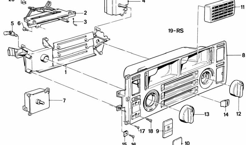 Leva di controllo OEM 6411137432 per BMW E24. BMW originale.