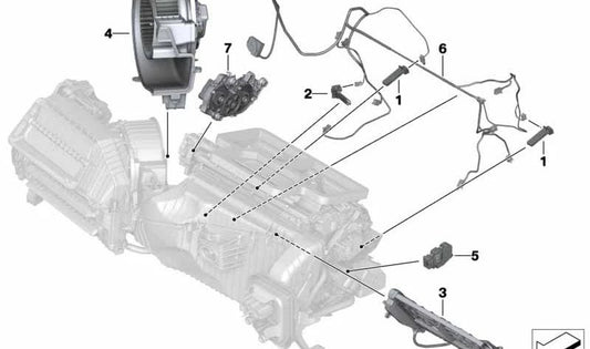 Riscaldatore elettrico OEM 64115A05706 per BMW 2 G42 220D Serie e serie 3 316D G20. Compatibile con modelli dal 2020 al 2029. BMW originale.